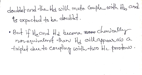 doubet and h Hd ok muto Couplwith to and is oxpectad to b doubkt chamically But fHoand H bacome nanouivalerf than H illappear