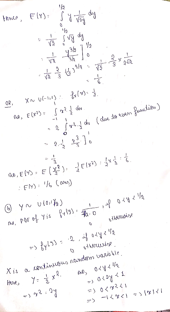 HenceEY dy OR, vk.4 c(clue de euen unlion) 3 ao, E(YE , POF GYisPyly 0tharusise 04 therusine Xis a kentinugus nandem vaua bl