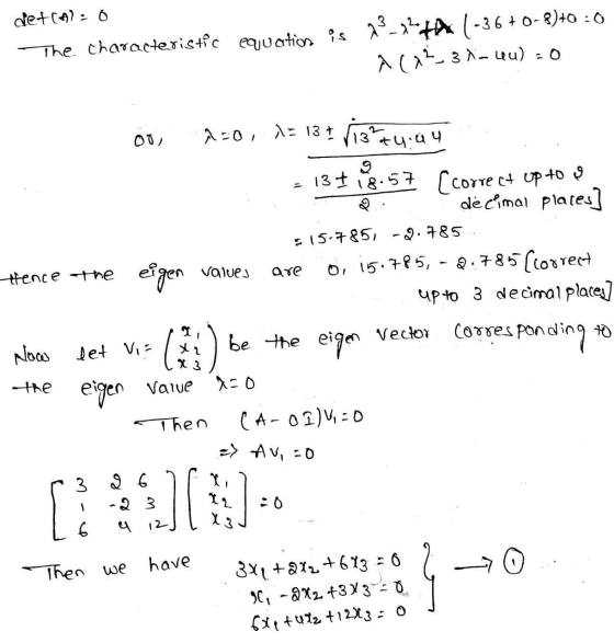 detal=0 The characteristic equation is 13-2274 (-36 +0-8)+0 : 0 3 - Qu) : 0 À (x²-3 00, 1-0, 1:131 Visty.un 13 1 18.57 (corre