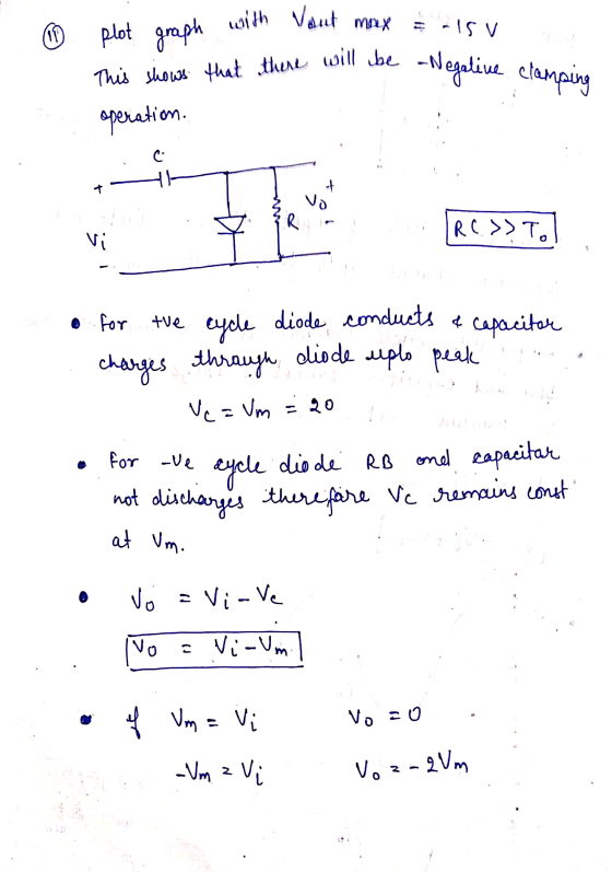 plot graph with Vaut mox & 15 This shows that there will be -Negative clamsina operation. +- H TR(>> To -- o for the cycle di