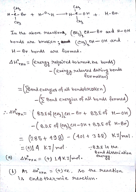 H-e-Br + H2OTH H-e-on t. H-Br. . C++ , C, In the above reactions, (CH₂). CH- Br and H-OH : bonds are broken and (CH) CH-OH an