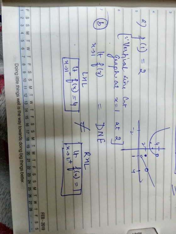 3 et 5 Q2 +69 a Vertical Line Cut UVIAI x=1 at 2 graph at Б It foo DNE nsi LIL RAL # fa)=4 개키 lusit FEB - 2019 F S S F F S S