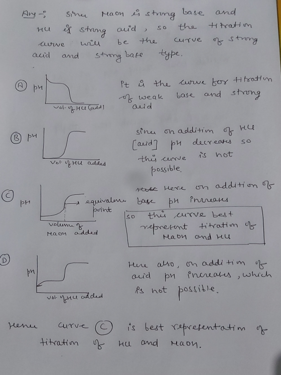 is strong SO Ango sinu Maon is strong base and the titration aid HU be the Curve will of strong curve acid and strong base ty