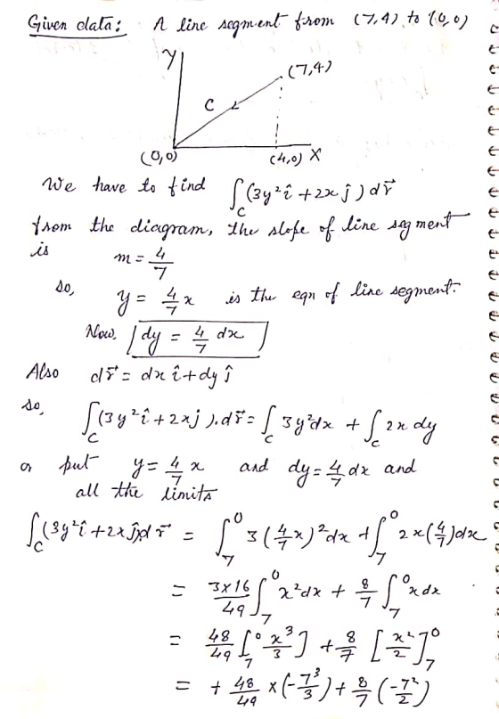 Given clata: A line segment from (7,47 to 10,0) 7 (7,4) 1 (4,0) X (90) nje tave to find [(*y*i +2% ;) af from the diagram, th
