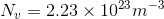 N_v = 2.23\times 10^{23}m^{-3}