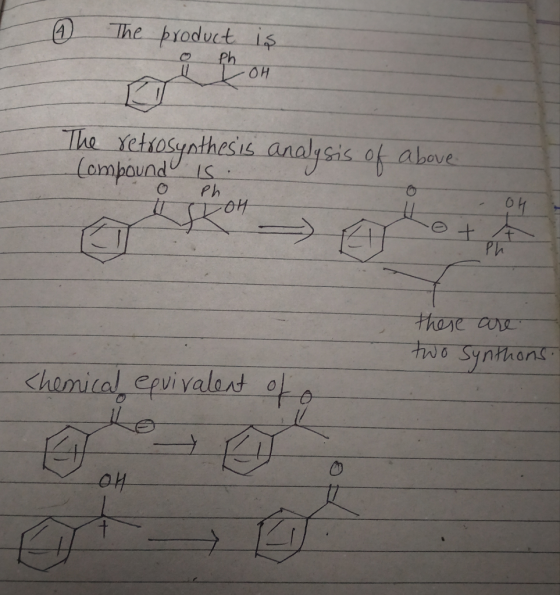 The product is o ph OH The tehiasgynthesis anaysis of alve xehosgnthesik analysic of abv IS O Ph 0 OH