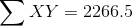 \sum XY=2266.5