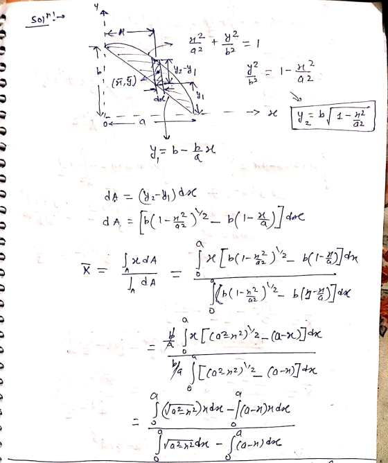 4 soon! itd y2 2² =1 92 42-4, y? - 1-H? 1 (77,5). a 2 ५। dol --> 90 3 * / ** 0 Y = b-kost a = dA b a da = (d2-8,) aset dĄ = [