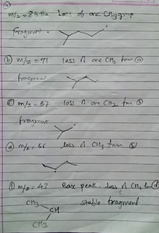 ਦੁਆਰਾ wਡ ਹੈਂ ਓ Frogment a 6 m/2=71 loss in one Chy hom @ loss A are Ch from ③ © m/= 57 fremur @m/2.56 loss of cuz from 0 m/=