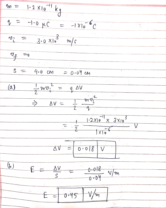 ma 1-2810.9 kg q = to HC 6. -1 X 10 oC V = 3.0 X163 m/s 3 of S 4.0 cm -0.04 cm (a) 4 met AV q I moi AV = 2 q -- 3 12X10 X 3x1