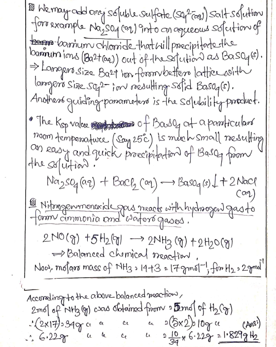 2 介 We may add anej soluble sulfate (sofcg) Salt solution foro example way so cag) into an aqueous solution of tanpa bannium