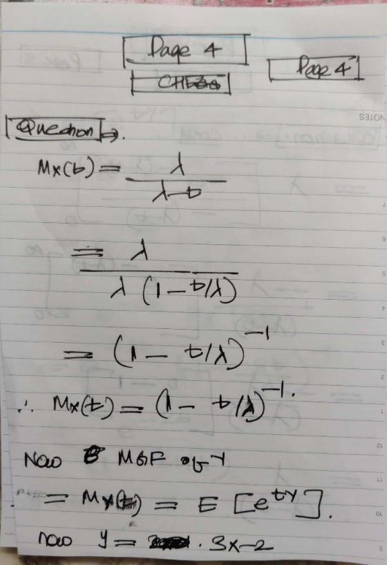 Page 4 CHES Pase 4 uechon NOTES MxCt) A (1-A M)= - NOD M6P LI Mya) E Cety