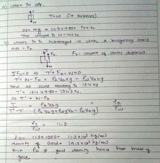 Taw C+ halances). When ths submerged in wate4-A-Mop any-ttoce acts Fe Nouo as saale seadgsu Fo T L 1313 E 3 pas 11,3% 1000-1