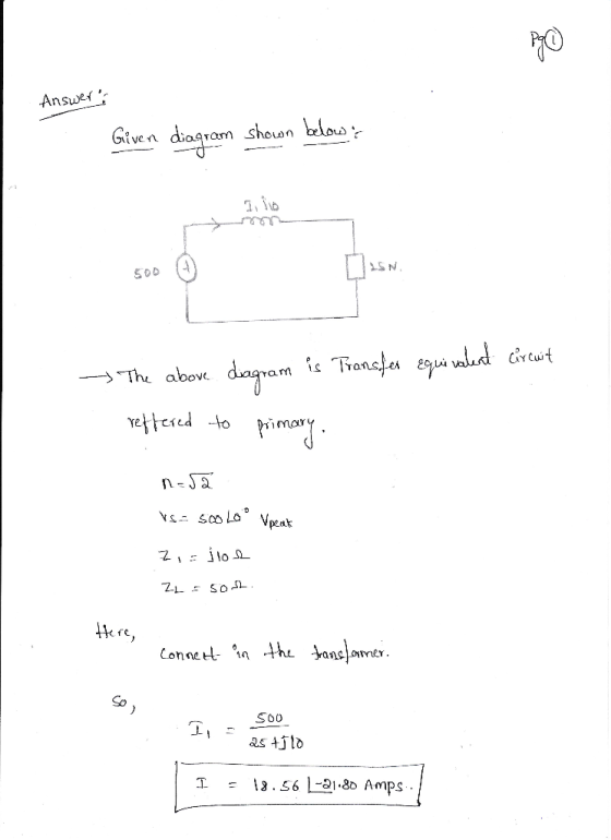 Answer . ivcn diagTam Shown AY Cui Th above fe Connet the Jancjamts SO0 S 4J10 T- 13.56 L-31.80 Amps