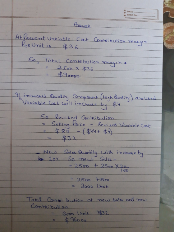 DATE PAGE Na eR Umiti So Tatal Comtrib 字ラ rer万 91.mex.c* ed Quality Crowpmw (High 6.ud, h3〉 a) ub Vewiable Cest csillimcraoke bu . Selling Paice - Reviled Vassia ble Cast 3 2 2500 5o meu erd Contrib 0o