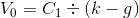 Vo=C1 = (k-9)