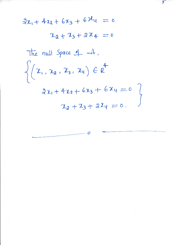 The null Space 4- . Д 4-