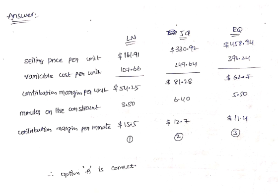 -Answers DIQ LN RQ $458.94 39.24 $330.92 selling price per unit variable cost per unit $161-91 107.66 249.64 $81.28 $6207 con