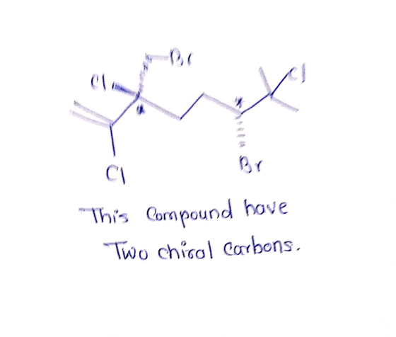 *This Compound have Two chirol carbons.