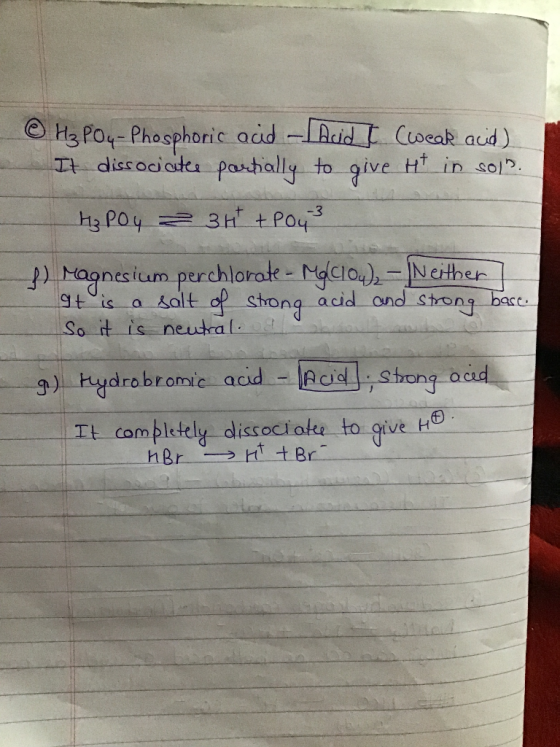 @ H₃ PO 4 - Phosphoric acid Acid I (weak acid) It dissociate partially to give HT in sol. на Pog = зн + Po43 ) Magnesium per