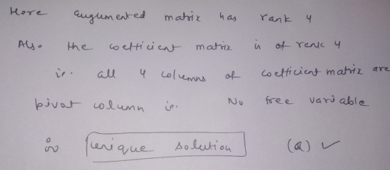 Here has matrix Cugum ented rank ù of renc 4 oelticient matix Alyo the Coetticient matriz are columns of all vari able তিৎ২ N