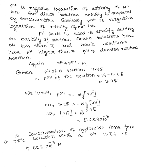 pH is negative ion. foro dilute log Toolutions is negative logarithon of activity of Ht - toro dilute solution activity is re