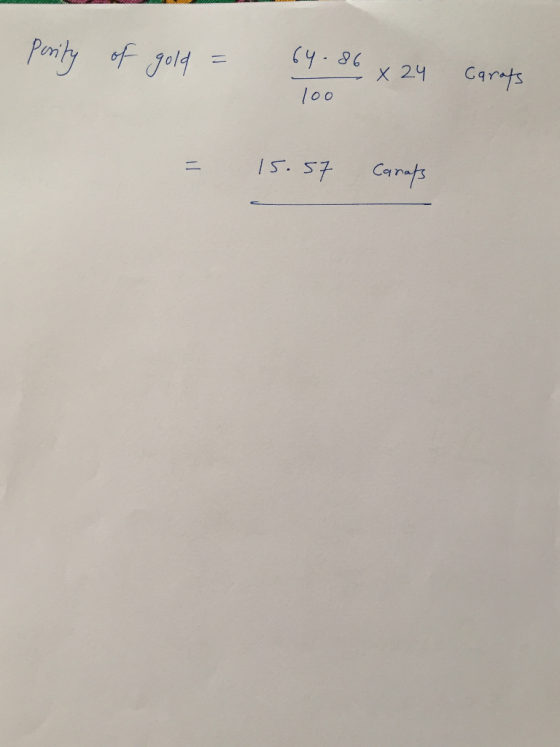 (4-96 Perty of Jold Carts 24 100 15. S7 Carats