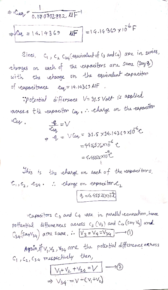 - ,070702882 UF Vea14.14 369 Cuivalunt of g and ca) sy are in sarieg Sines G e2h of the capacibors are Same Ahe eqivalent apa