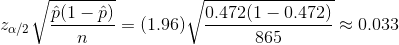 20-2 = (1.96)V/0 472(1-0.172) ~ 0.033 865