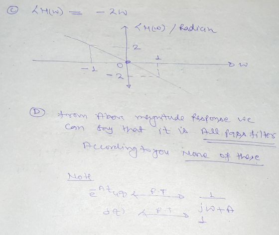 LH(W) – – 2W <H(0) / Radicin 6 ง from com Abor magnitude Response we say that it is All pass filter According to you none of