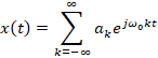 x(t) = م والمعالجة | k=-00