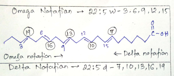 Omega Notation -- 22:5W-316,9,12,15 ,C-oh Omela notation Delta Notation & Delfa notation 22:5d-7, 10, 13, 16, 191