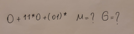 0 + 11*0 +(01)* M=? 6=2