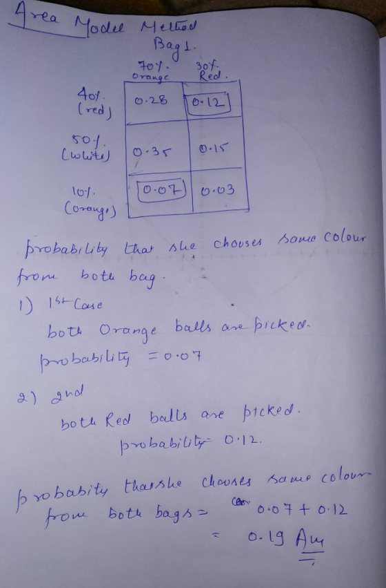 a. 4of red o 26- 12 loj Core fro botu bag 15 Cos bot Orane blls ane prckeo botu, Red balls ane 1cked a g
