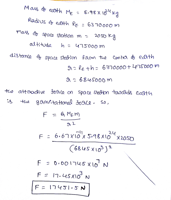 *I distanca ój space stasion Saon tuo Contea eath gaavita tonal o 2 F = 17.USXIỜ N