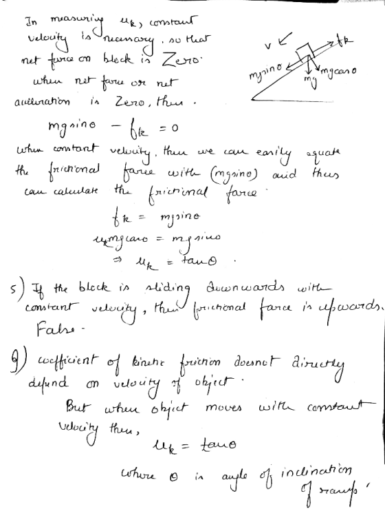 akk vt myning h mypinou ng mgcano In measuring up, constant velocity is necessary, so that met turco on block is Z ero when n