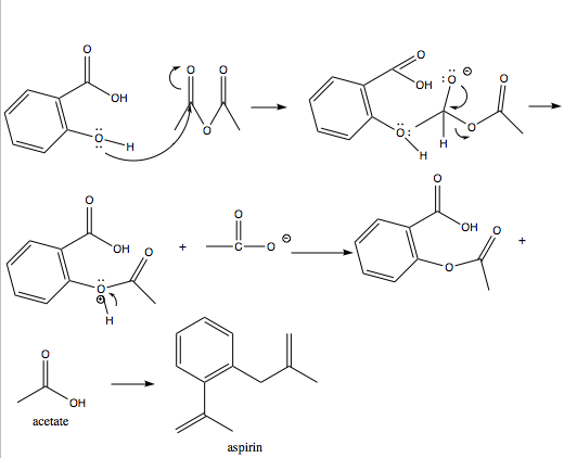 OH 0 0 Ou-Of- :0: OH 0 OH 0 + -C -0 I OH acetate aspirin