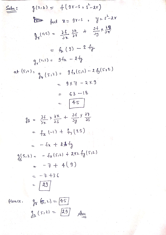 Soln: g10.b) = +(98-5, 5-80) to but a=gr-s, y=5²20 at og ot X Jg (8,5) of an Ja fa (9) - - 2fy go (ris) = gtx - aty at (5,2)