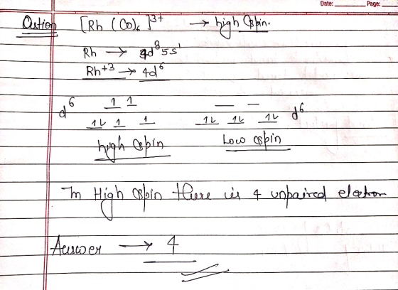 Date: Page: Ostien high plin. [Rh (Co). ? Rh + poss Rh+3 + 400 6 d 1 de 4 12 1L 1L Low askin high lapin Im High Osbin there i
