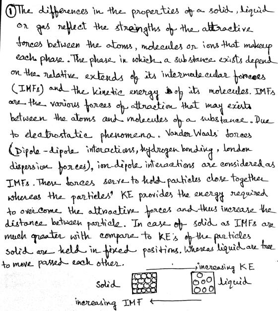 exesto london > © The differences in the properties of a solide, liquid or gas reflect the straingths of the attractive force