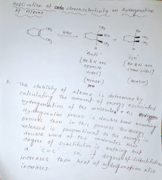 HD of sodo stereo selectivity on Hydrogenehan of Hjkето , CH3 CH3 HB CH H Anti [Br & H are opposite sides) | Br & Н оте same