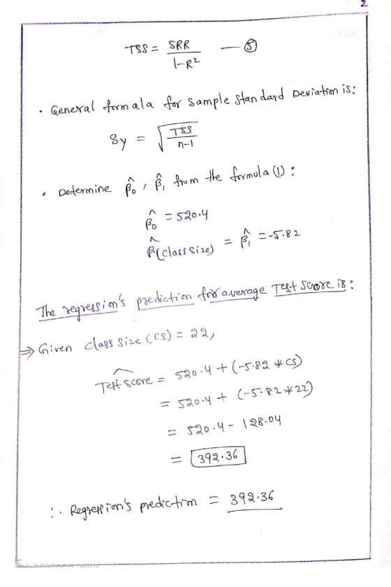 TES = SPR -09 1. I-R² for sample standard Deviation is: 1. General formala Sy = • Determine på. Å from the formula (1): fô =5