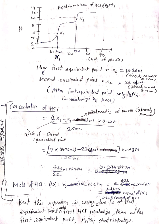 is mixture of HC1 & ₂poy i Acid is mixture of the s - - -X4 19-24 22.0 20 2 SO 4o PO 0.76m2) vel. of Naon) Here first equival