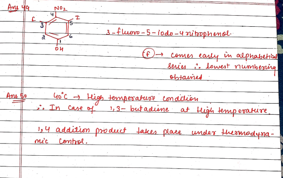 Ans ya NO2 4 I 3 3-fluoro-5-iodo-4 minophenol. 6 OH in comes early series s. lowest numbering alphabetical obtained Ane 50 40