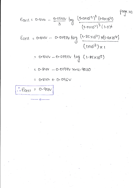 page:03 Ecell = Diguv - Orosan log (S-0X1052) (1.0X164) (1:0X1003 (1.036 Ecell : 01841 – 0.0197V log (1. as x164) x{1•0x104)