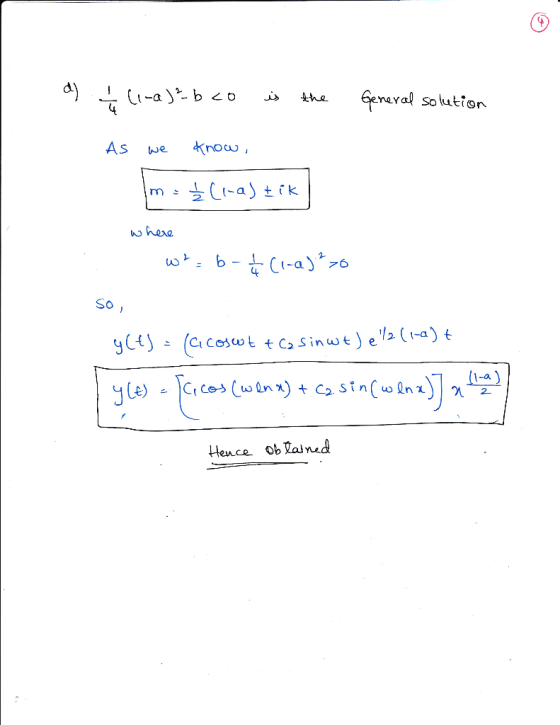meyal solution As we 4 So 1-a) Hence ob Lained