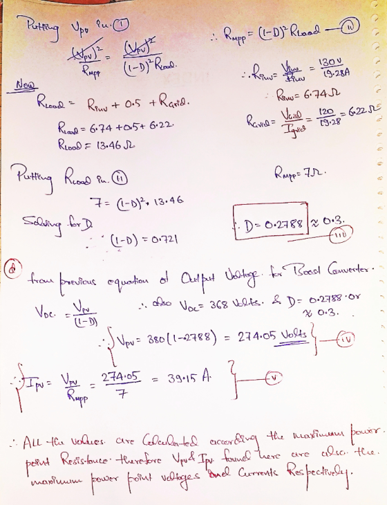 Petting upo ou C Rup= (1-D)Rised - 130 v (9.28A . Kuus ou Row= 6.742 Jasid 120-6221 Road - Reuw + 0.5 + Rarid, Kload = 6.74 +