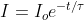 I = I_oe^{-t/\tau}