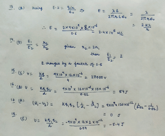 13 (B) E-Sニ in using E E 2Ttr6 2TTre, 2 KA E2x4x1x8x106 S 2.4x 10 N/C O-6 geven 2r than E1 2 Ez E changus by a tactor ot 0.s