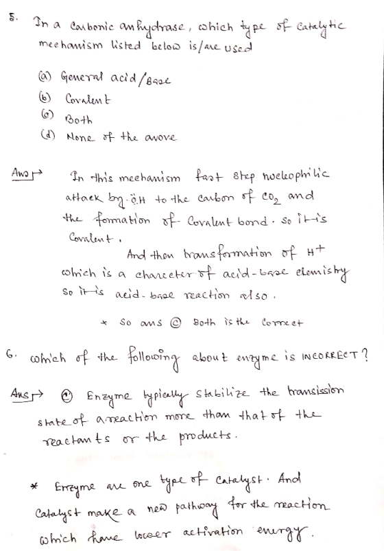 In a carbonic anhydrase, which type of catalytic mee hanism listed below is/are used a) General acid / 8936 Covalent @) Both